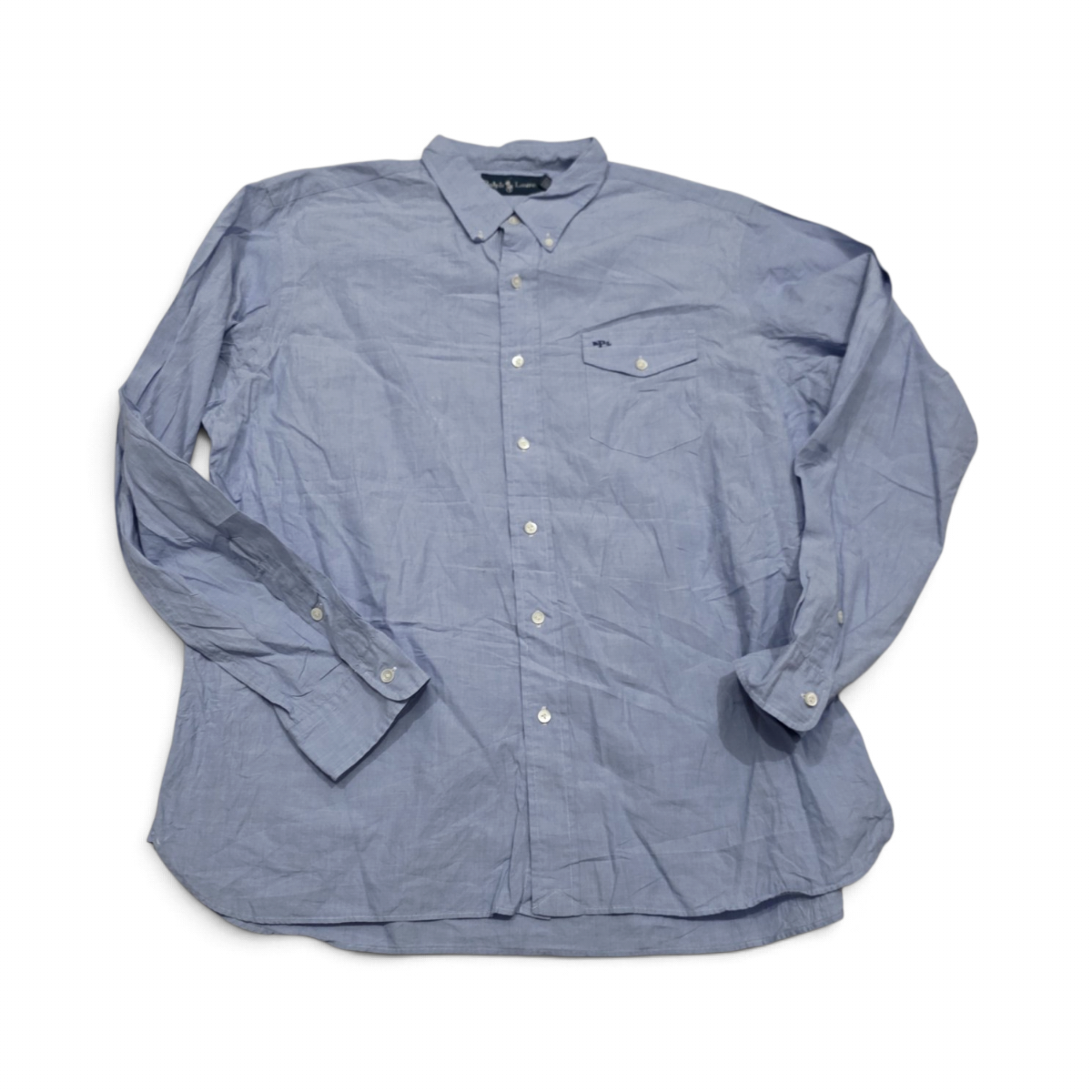 Camisa Ralph Lauren Xgrande Xl Azul Claro Letra Rpl (Usado)