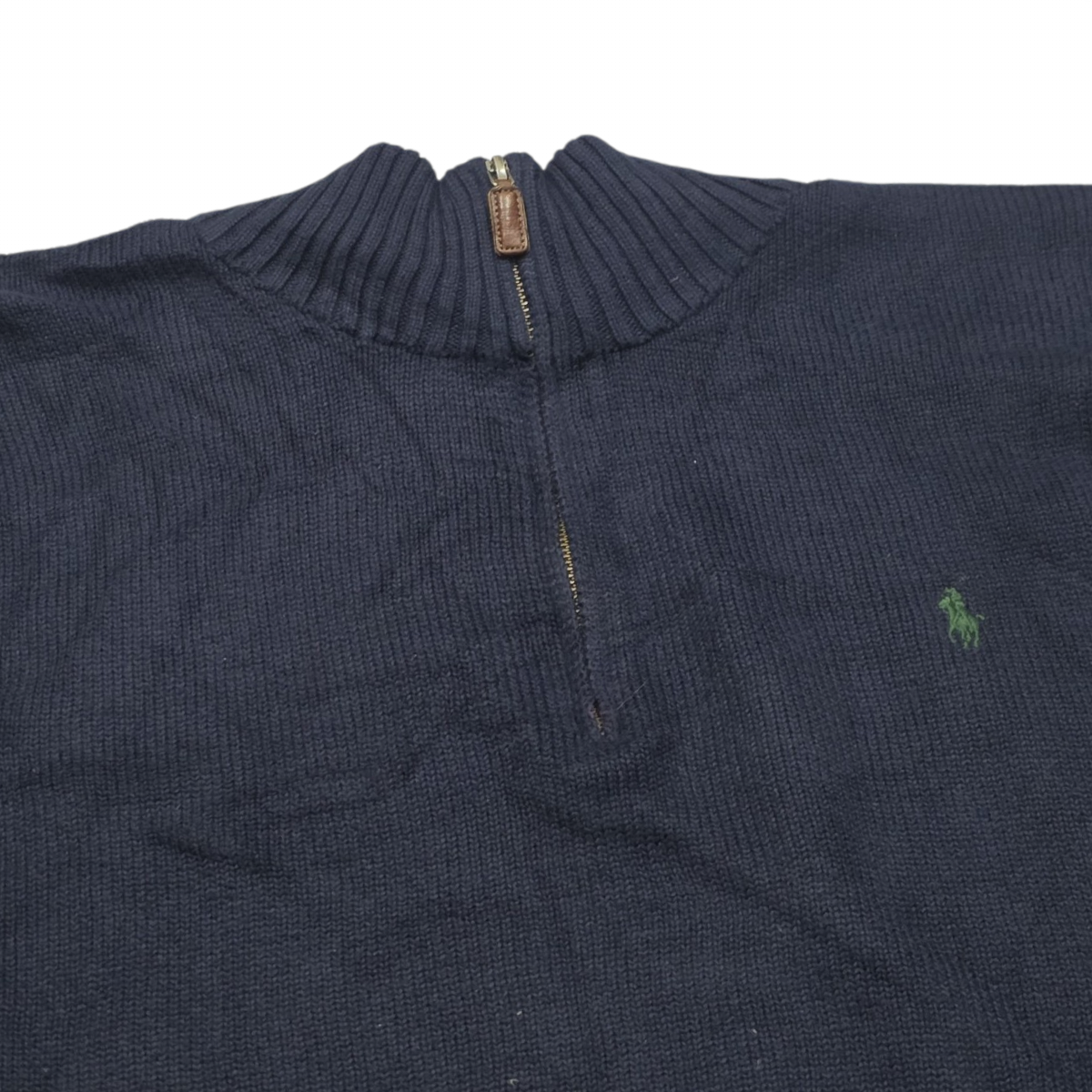 Sueter Ralph Lauren Xgrande Xl Azul Pony Verde Cierre Corto (Usado)