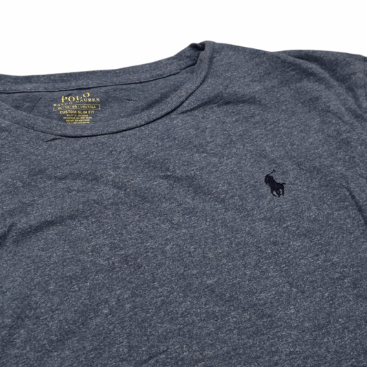 Playera Ralph Lauren Xgrande Xl Custom Slimfit Azul Oscuro (Usado)