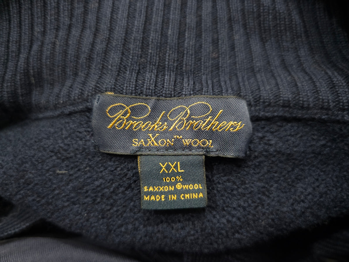 Cardigan Brooks Brothers 2xl Azul Lana Saxxon Botones (Usado)