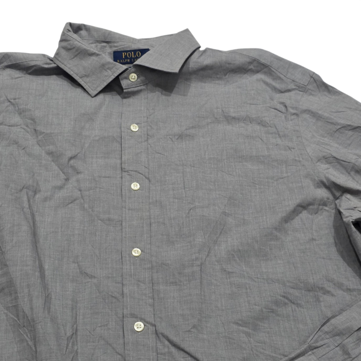 Camisa Ralph Lauren 2xl Slimfit Gris (Usado)