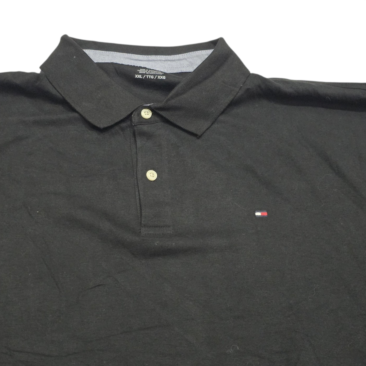 Playera Polo Tommy Hilfiger 2xl Negro (Usado)