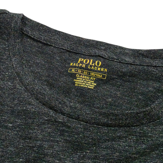 Playera manga larga Ralph Lauren Xgrande XL Gris pony gris (NUEVO)