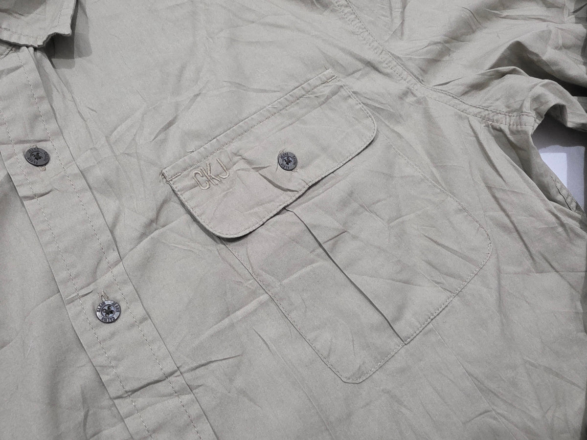 Camisa Calvin Klein Jeans Xgrande Xl Cafe (Usado)