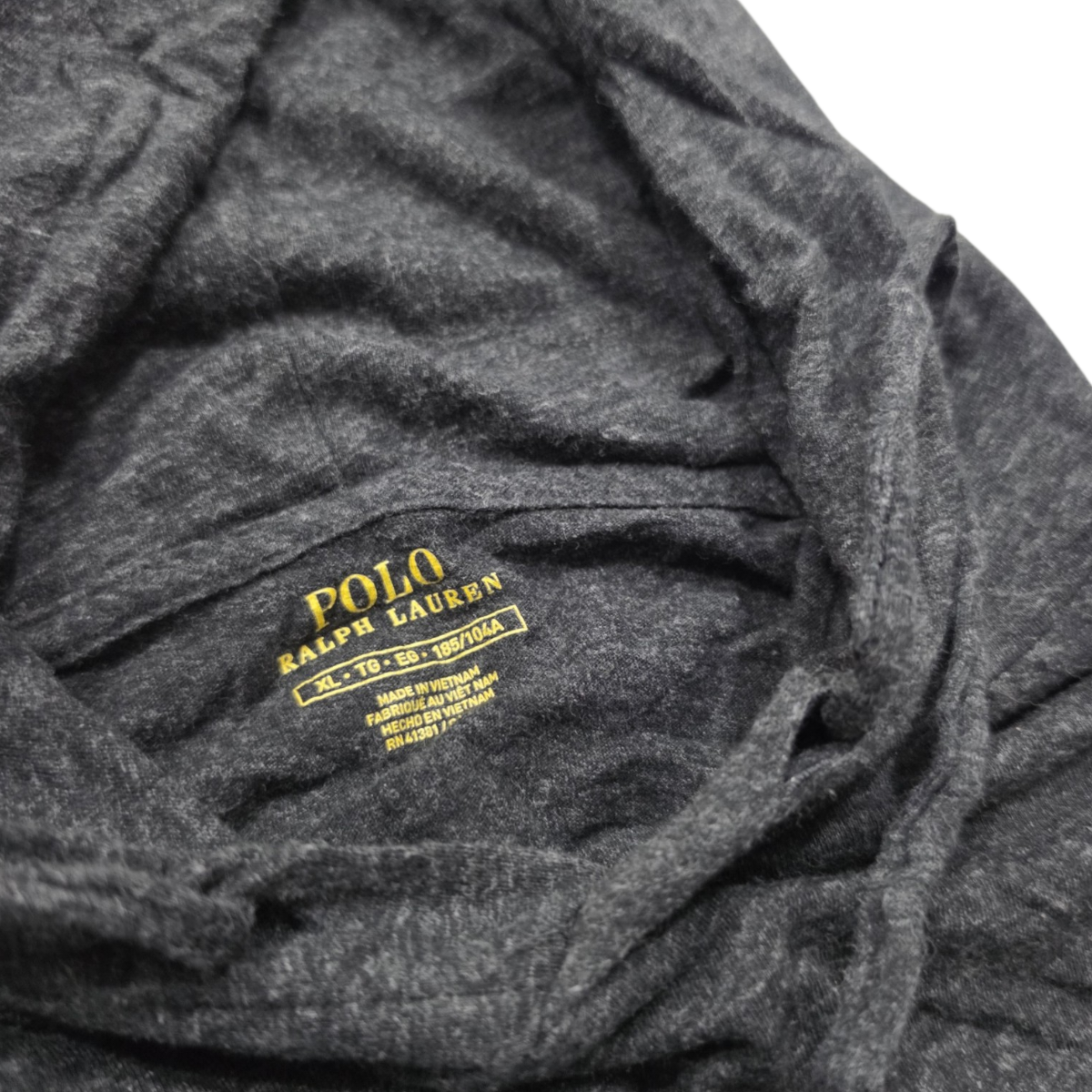 Playera Ralph Lauren Con Gorro Xgrande Xl Gris Oscuro (Usado)