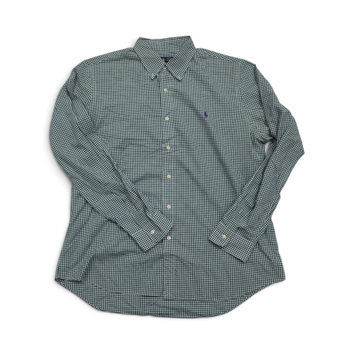 Camisa Ralph Lauren Xgrande Xl Verde Cuadro Stretch (Usado)