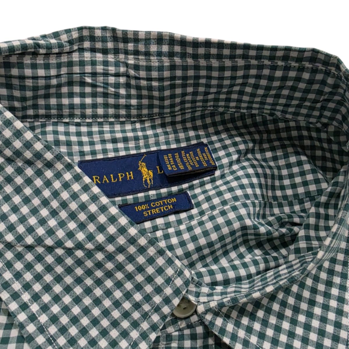 Camisa Ralph Lauren Xgrande Xl Verde Cuadro Stretch (Usado)