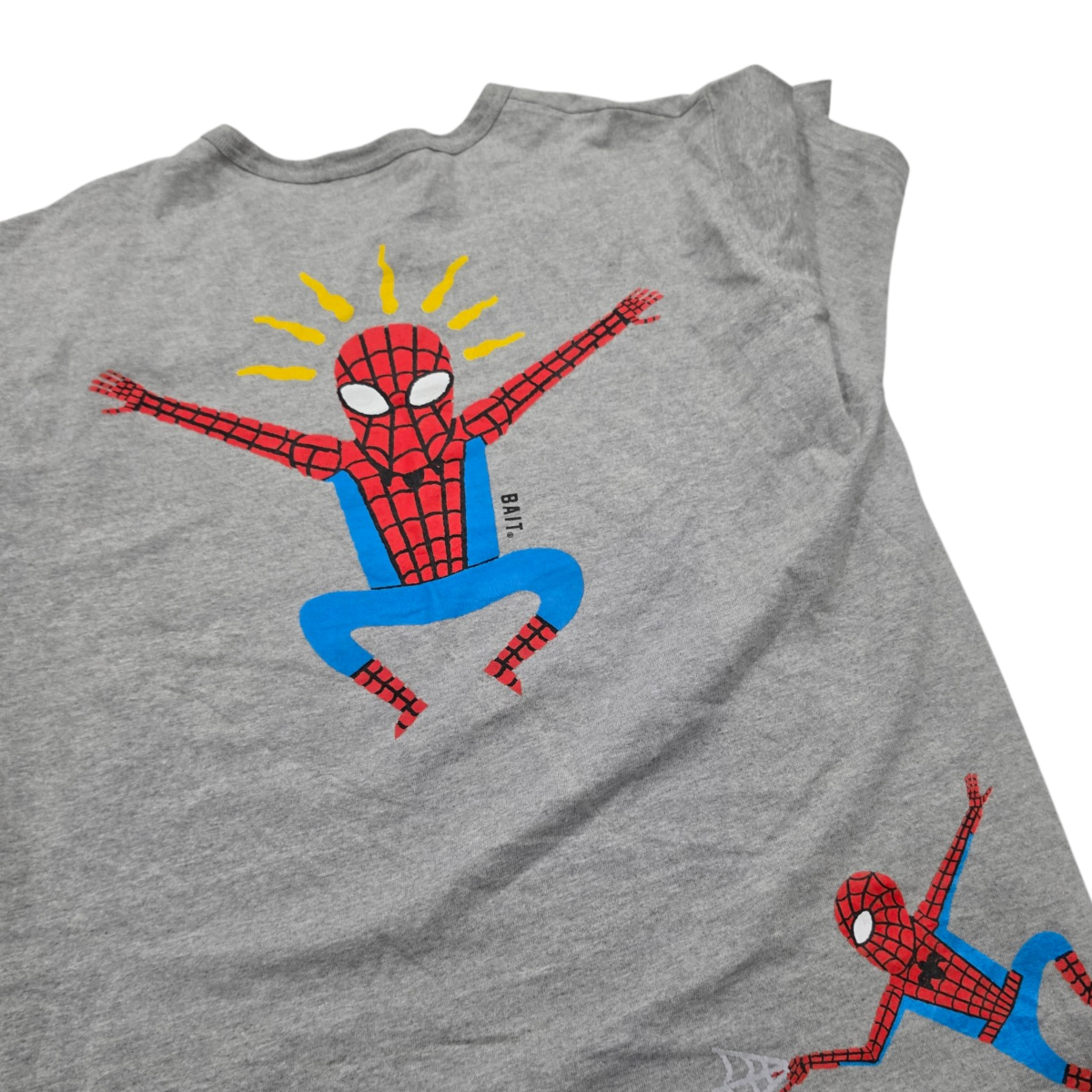 Playera Champion Spider-man Xgrande Xl Gris (Usado)
