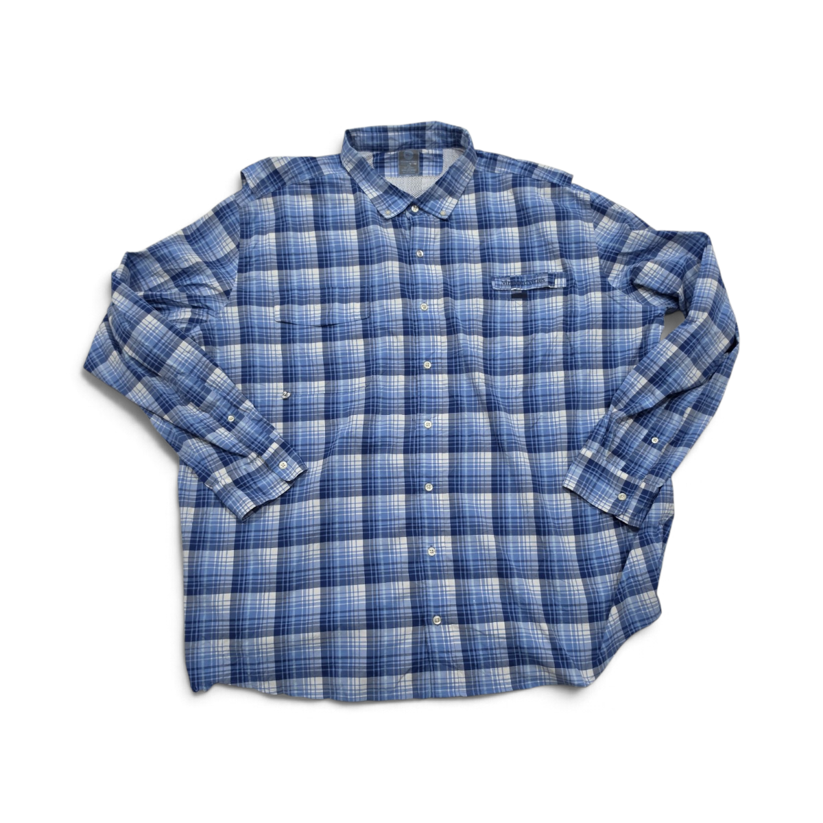 Camisa Vineyard Vines Harbor Shirt 3xb Azul Cuadro (Usado)