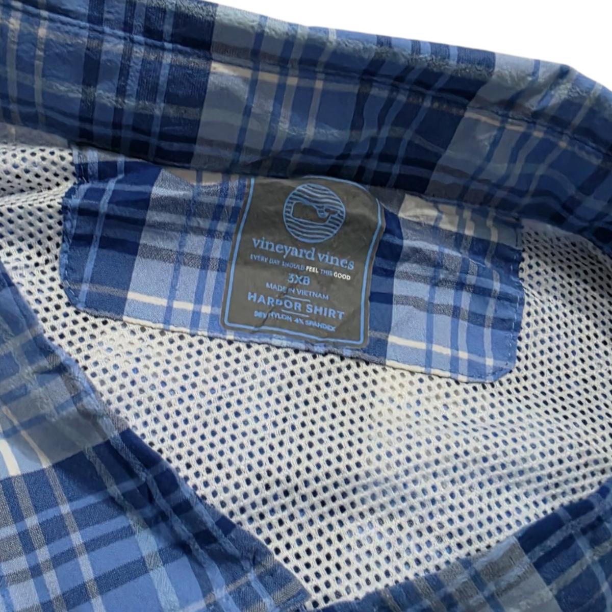 Camisa Vineyard Vines Harbor Shirt 3xb Azul Cuadro (Usado)