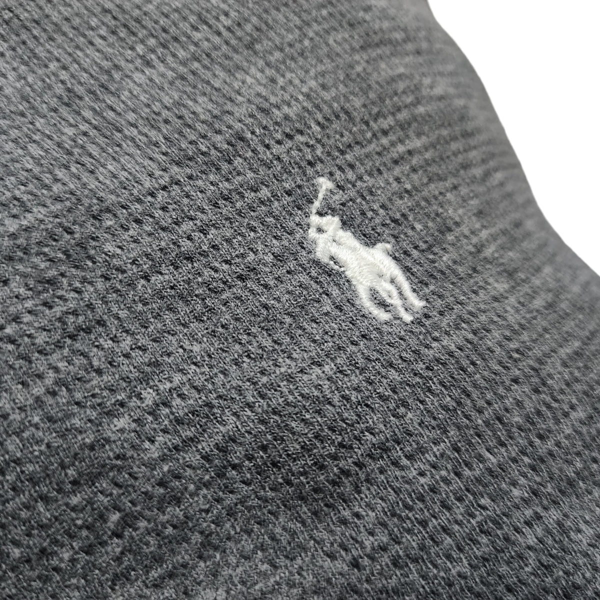 Playera Manga Larga Ralph Lauren 3xl Gris Pony Blanco