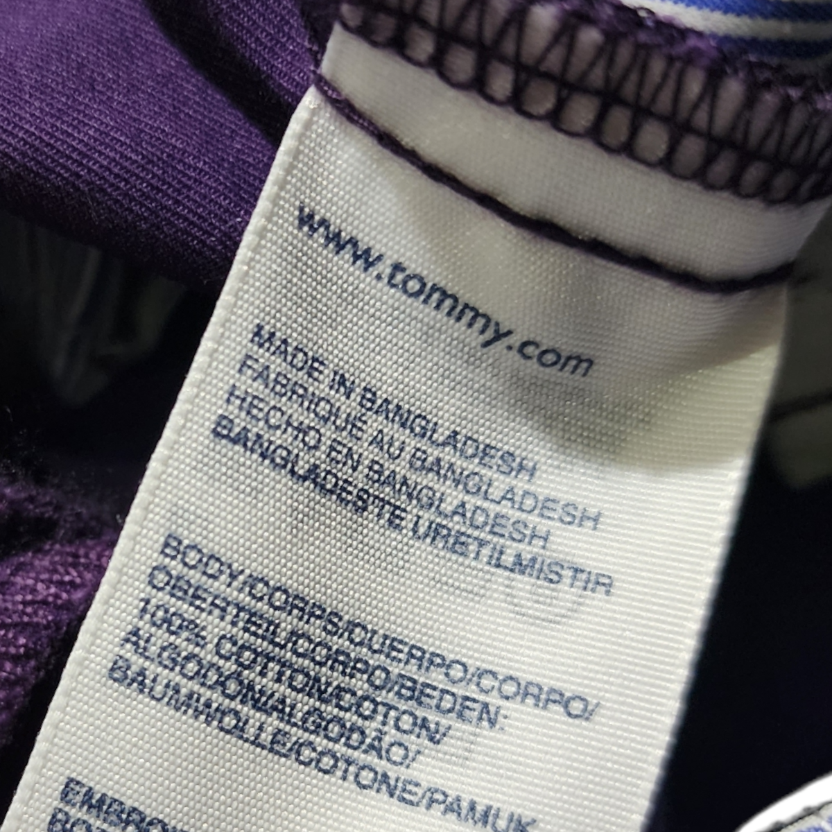 Pantalon Tommy Hilfiger 34x32 Slim Fit Morado Figuras