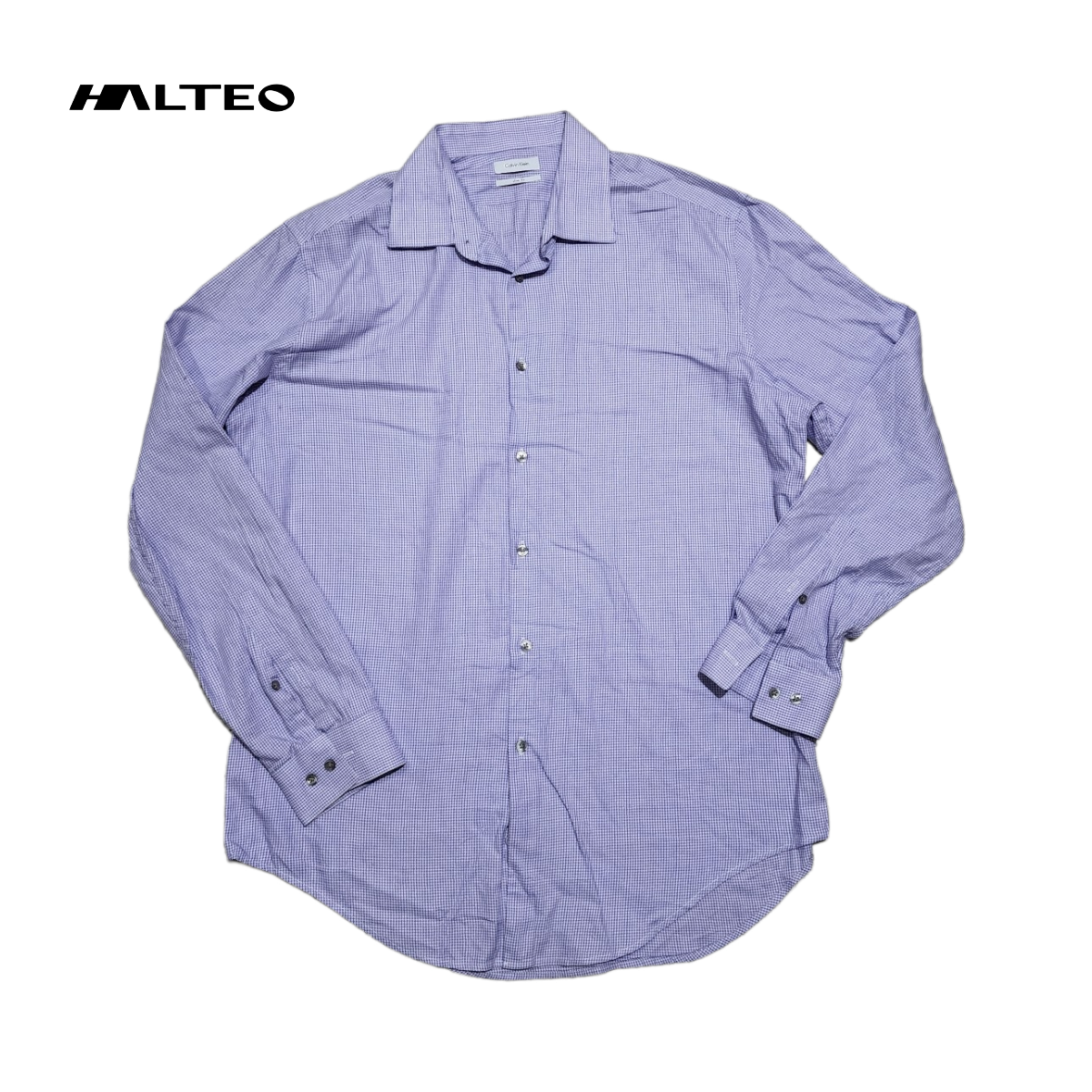 Camisa Calvin Klein Grande L Cuadros Lila 16 1/2 34-35 Slim