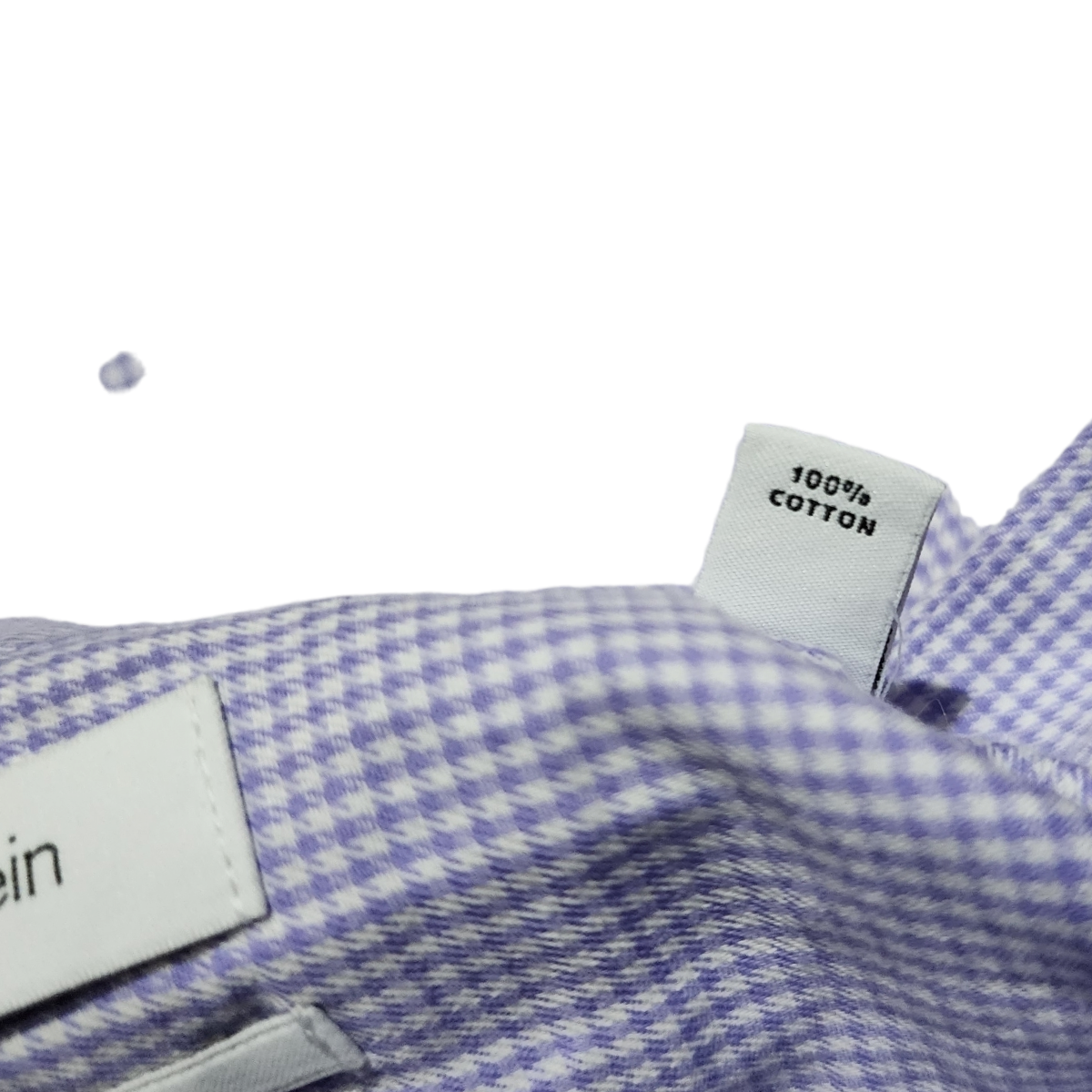 Camisa Calvin Klein Grande L Cuadros Lila 16 1/2 34-35 Slim