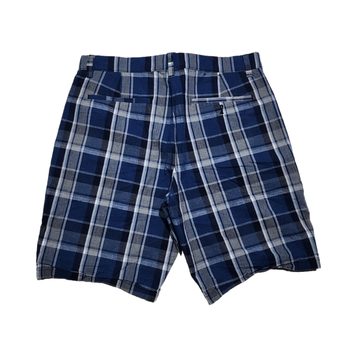 Bermuda Banana Republic Talla 33 Aiden Fit Cuadros Azul