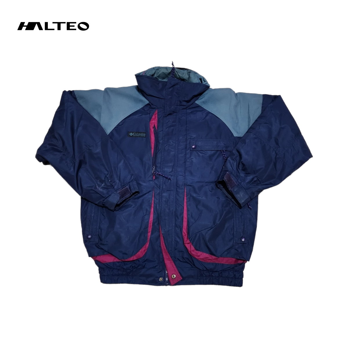2 Chamarras En 1 Columbia Chico S Retro Azul