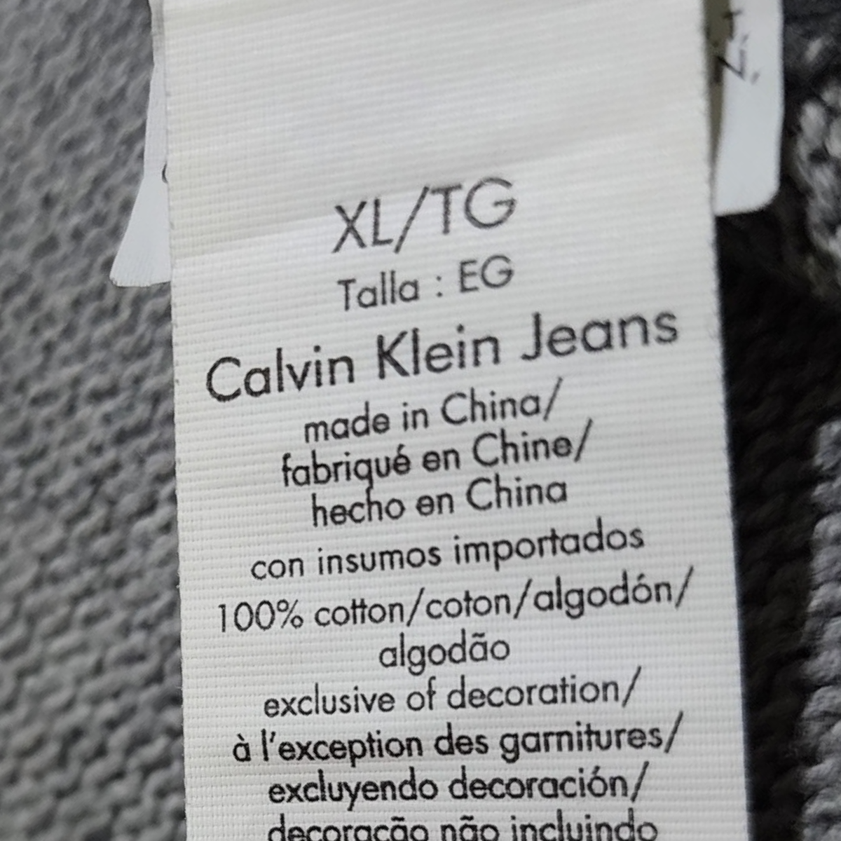 Sueter Calvin Klein Jeans Xgrande Xl Gris