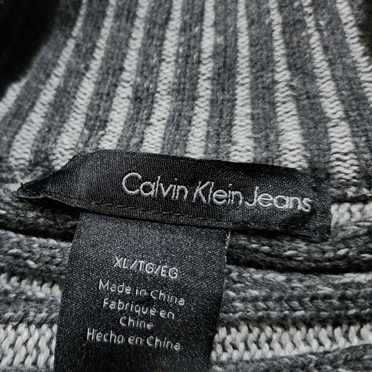 Sueter Calvin Klein Jeans Xgrande Xl Gris