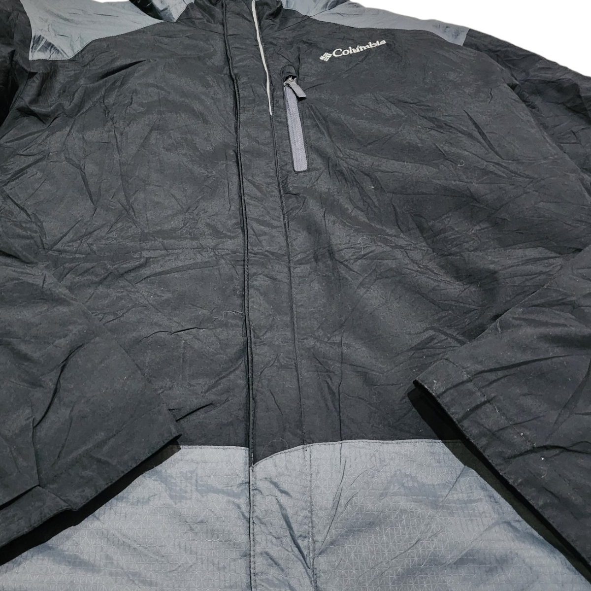 Chamarra Columbia Chico S Negro Con Gris