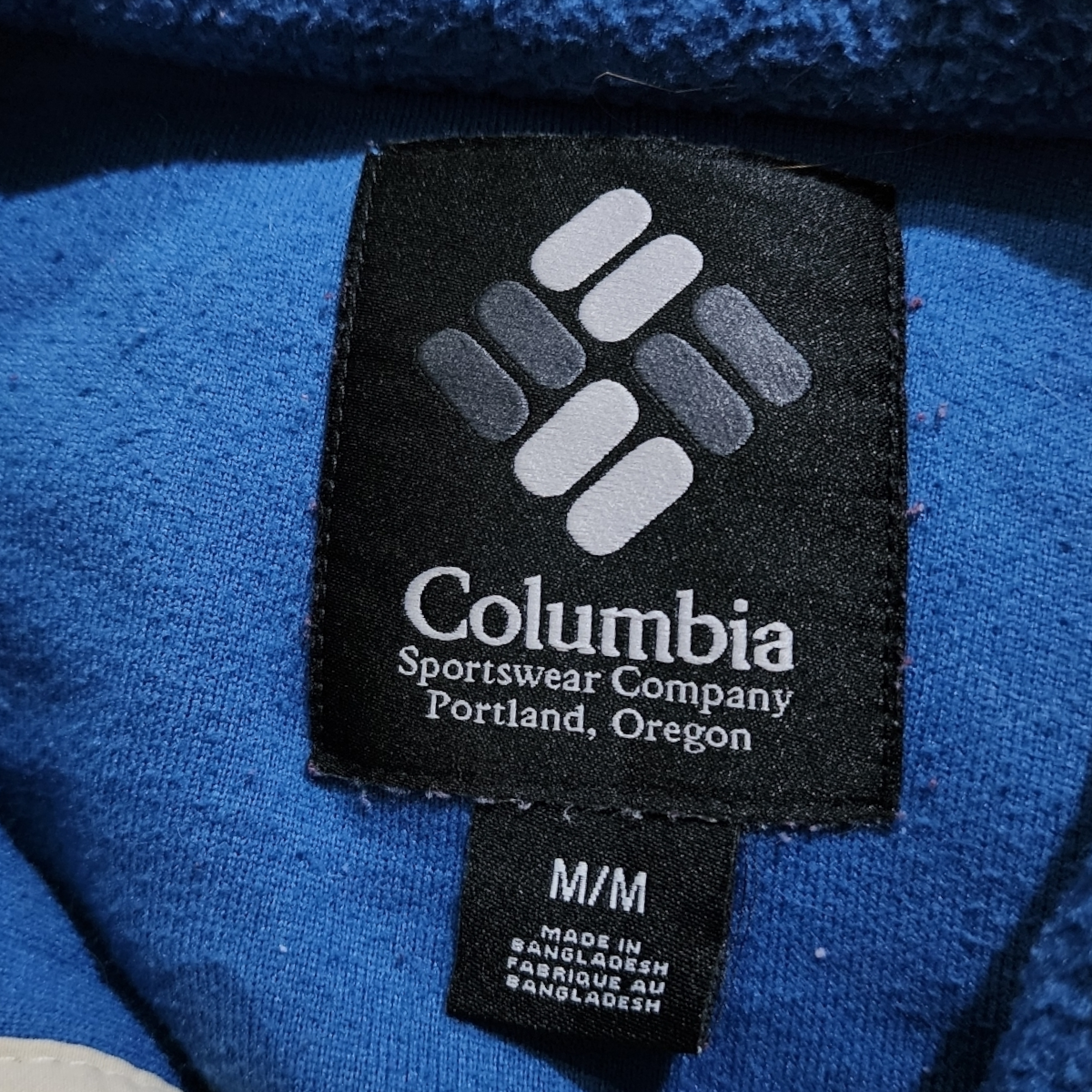 Chamarra Columbia Mediana M Azul Retro Aborregada