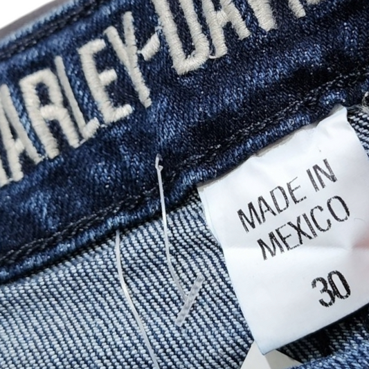 Pantalon Harley Davidson 30x32 Azul Bota