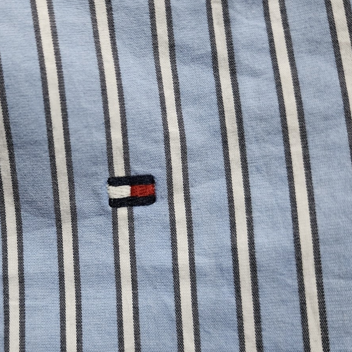 Camisa Tommy Hilifger Xchico Xs Azul Lineas
