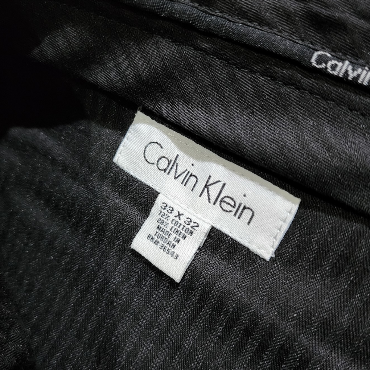 Pantalon Calvin Klein 32x32 negro Recto