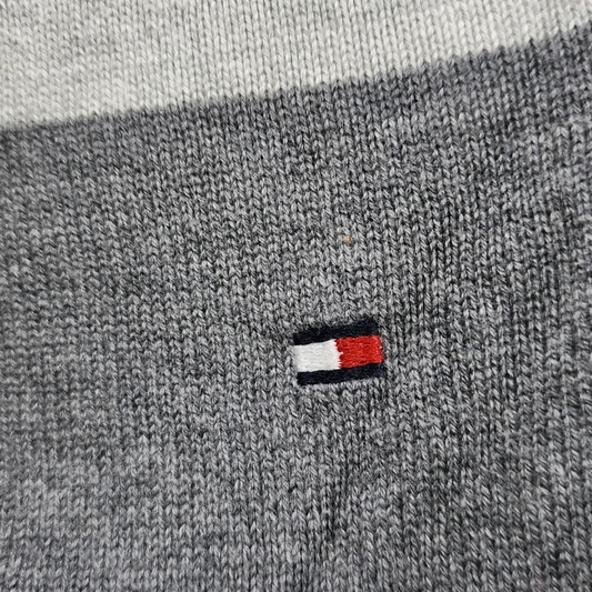 Sueter Tommy Hilfiger Mediana M Gris Lineas