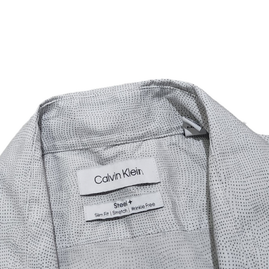 Camisa Calvin Klein Grande L 16 1/2 32-33 Slimfit Blanca