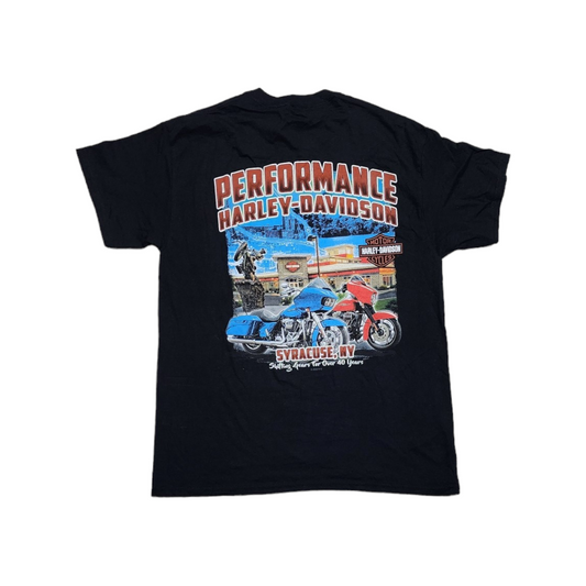Playera Harley Davidson Grande L Negro Syracuse