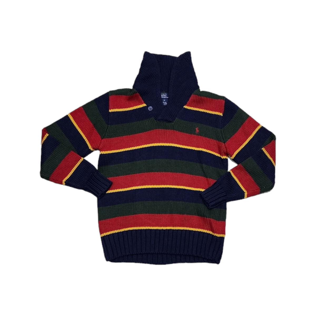 Sueter Ralph Lauren Adolescente Mediano M Verde Azul Rojo Halteo