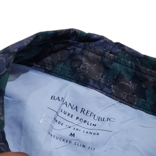 Camisa Banana Republic Mediana M Untucked Slimfit Flores