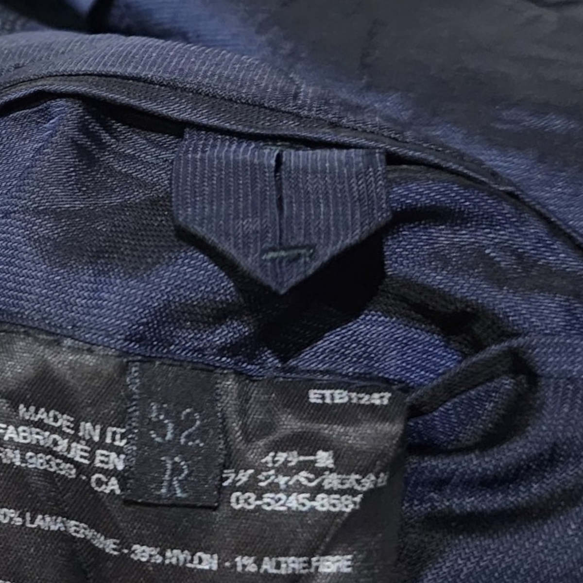 Saco Prada Azul 52r Italiano O 42 Us