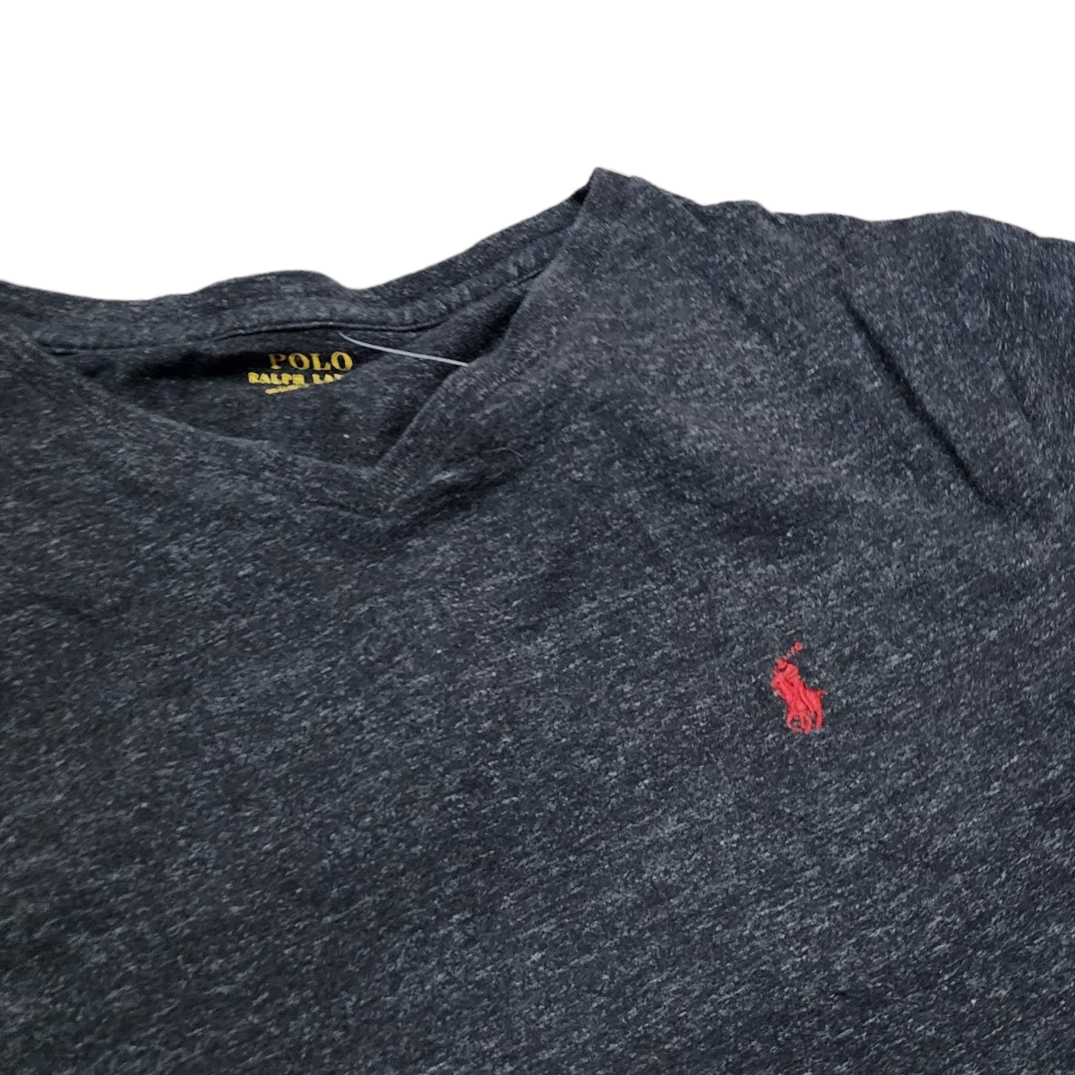Playera Ralph Lauren Chico S Gris Pony Rojo