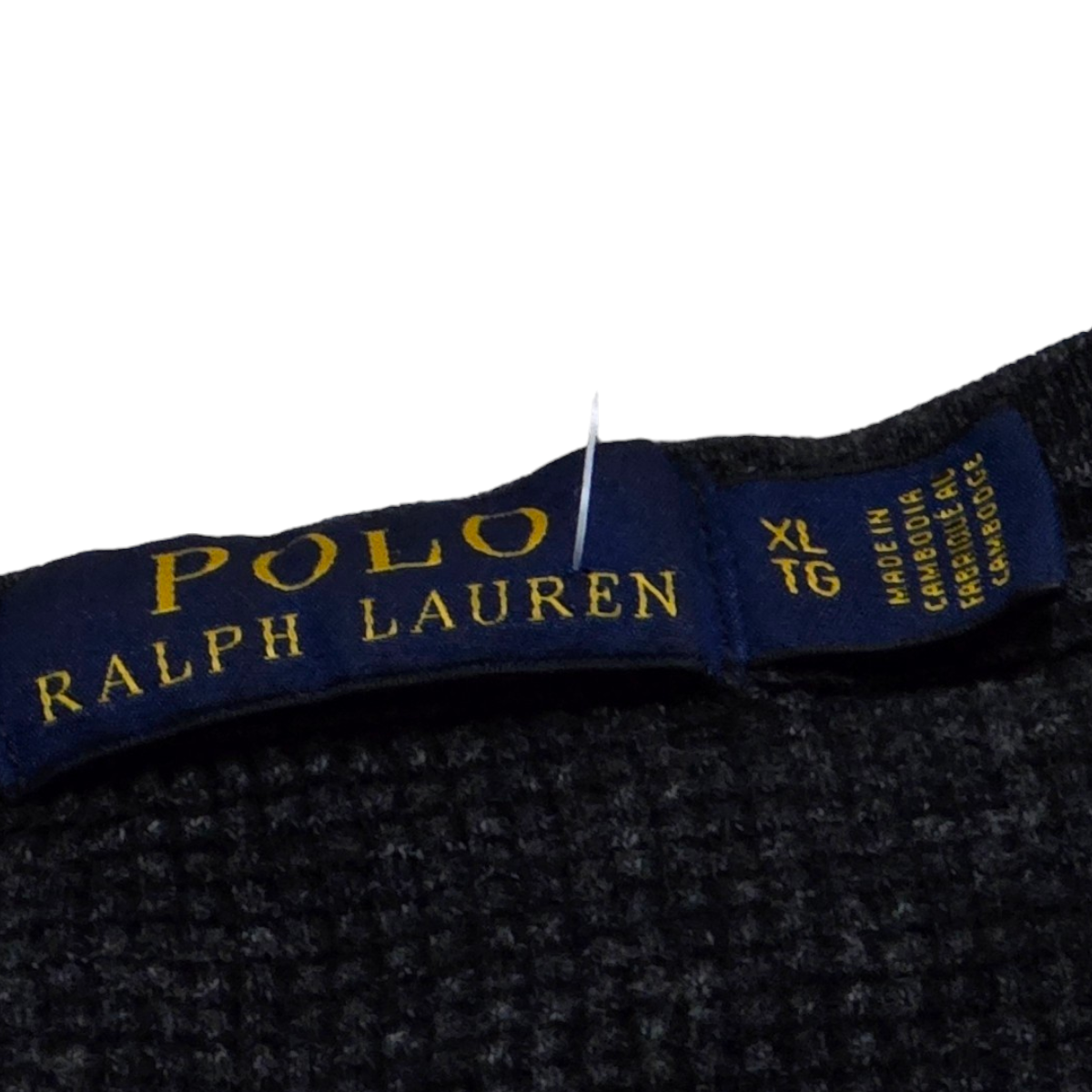 Playera Manga Larga Ralph Lauren Xgrande XL Gris pony blanco