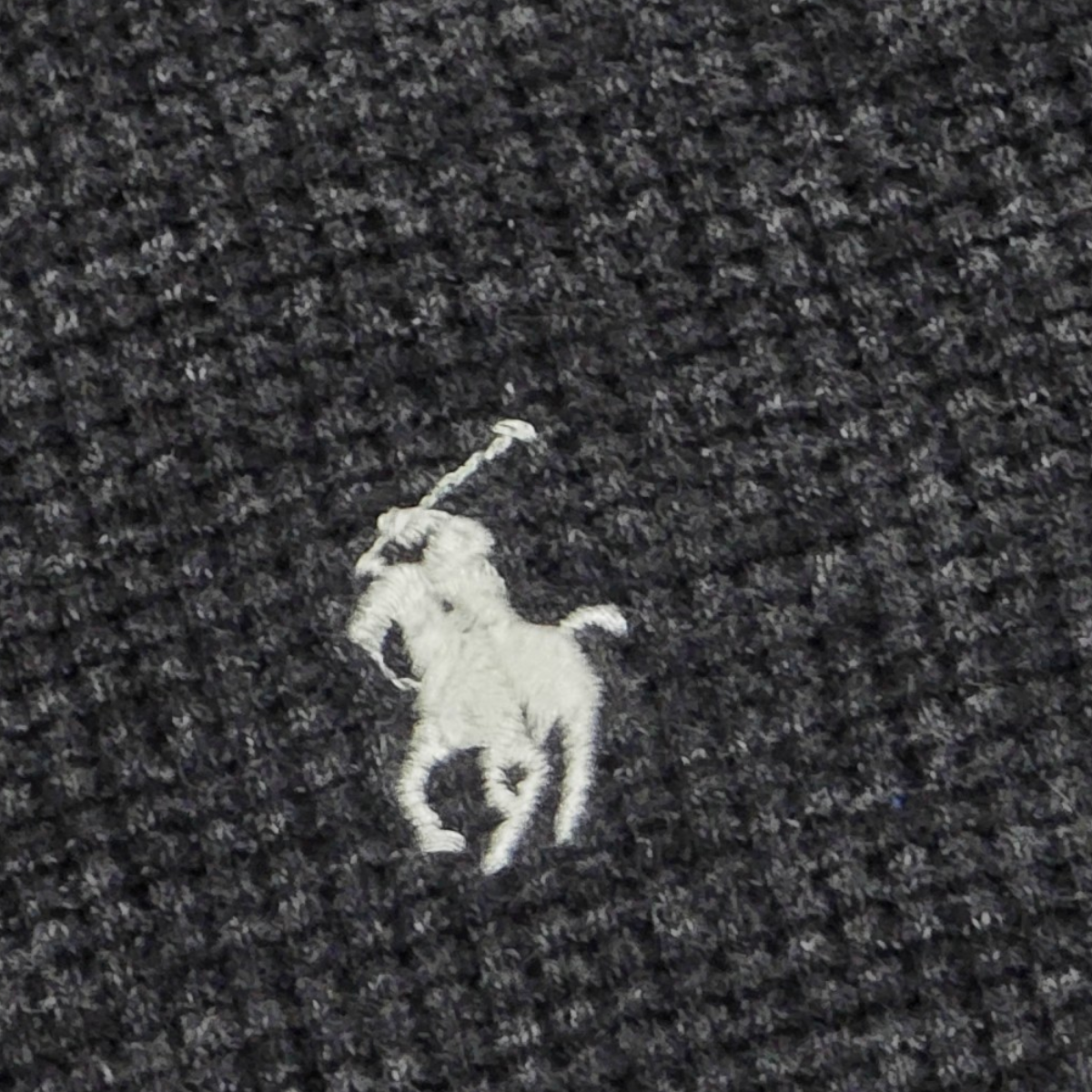 Playera Manga Larga Ralph Lauren Xgrande XL Gris pony blanco