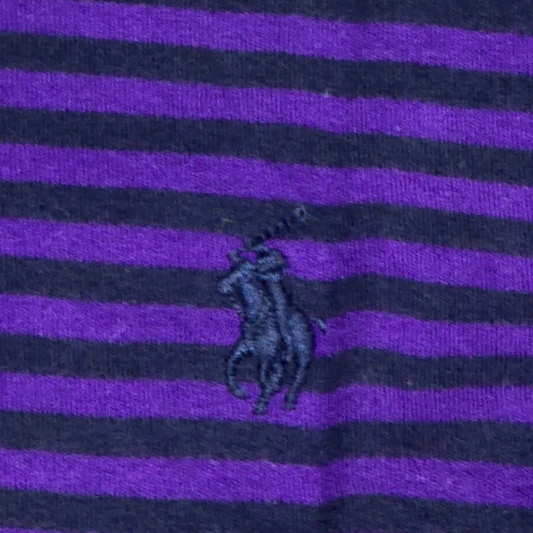 Playera Polo Ralph Lauren Chico S Líneas Morado