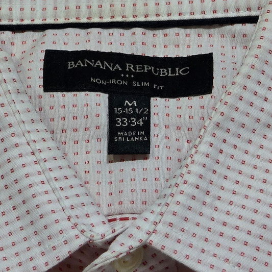 Camisa Banana Republic Mediana M 15 1/2 33-34 Slimfit Blanca