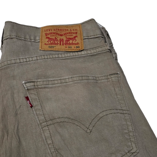 Pantalon Levis 505 32x30 Café Recto
