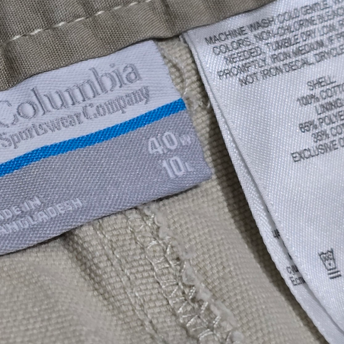 Bermuda Columbia Talla 40x10 Beige