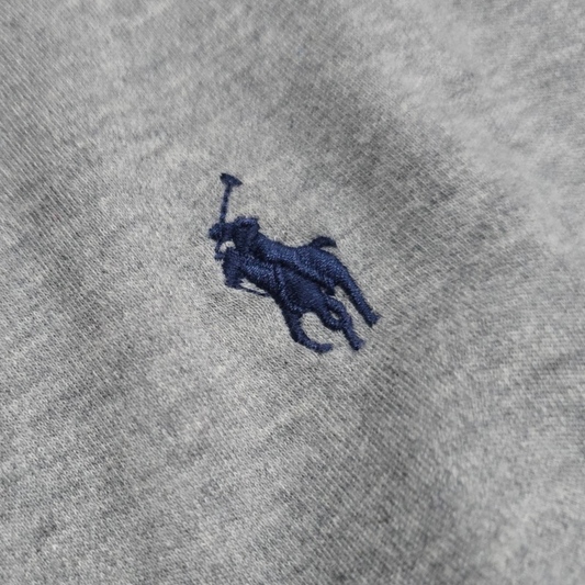 Playera Polo Ralph Lauren 2xb Big Gris Pony Azul