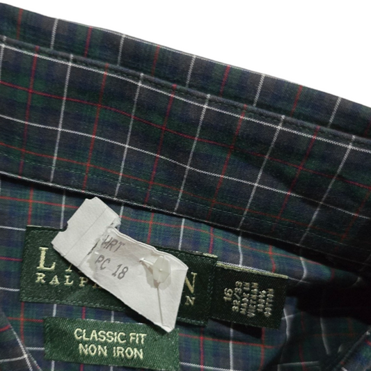 Camisa Ralph Lauren Grande L 16 32-33 Classic Fit Verde