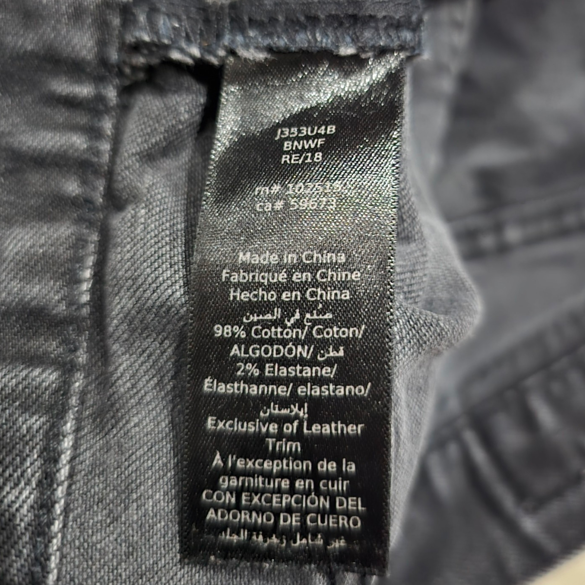 Pantalon Levis 502 32x34 Recto Negro