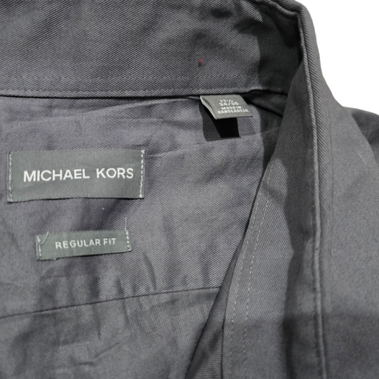 Camisa Michael Kors Xgrande 17 1/2 34-35 Regular Fit Gris