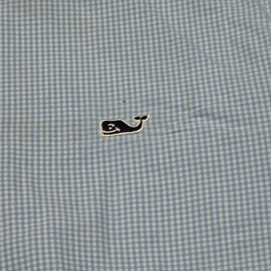 Camisa Vineyard Vines Chico S Slimfit Cuadro Azul Claro