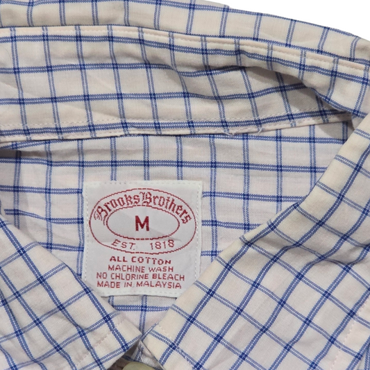 Camisa Brooks Brothers Mediana M Cuadro Blanco