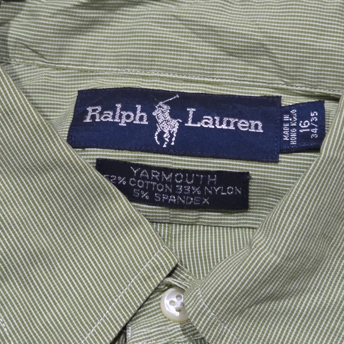 Camisa Ralph Lauren Grande L Yarmouth 16 34-35 Verde
