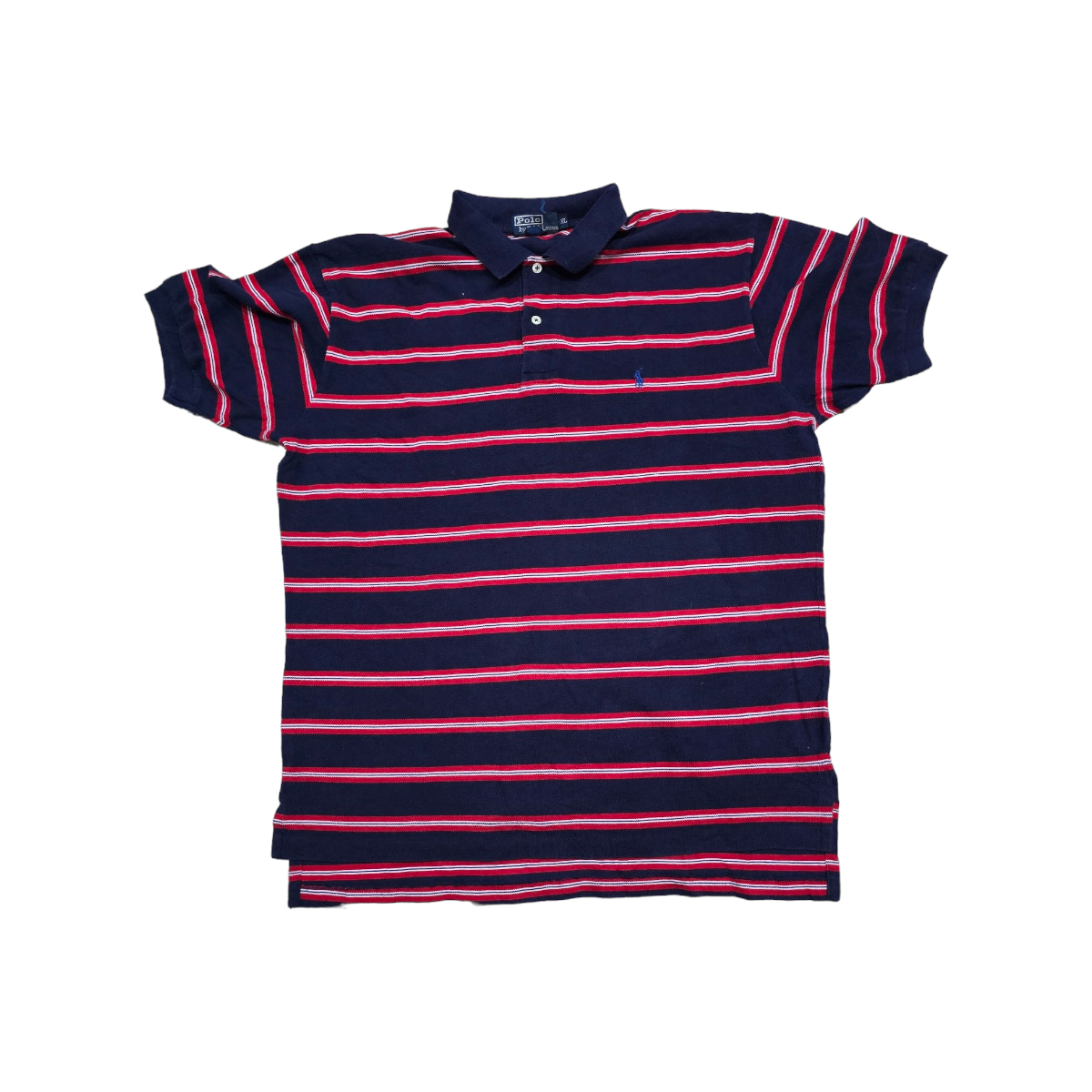 Playera Polo Ralph Lauren Xgrande Xl Lineas Rojo Y Azul – Halteo