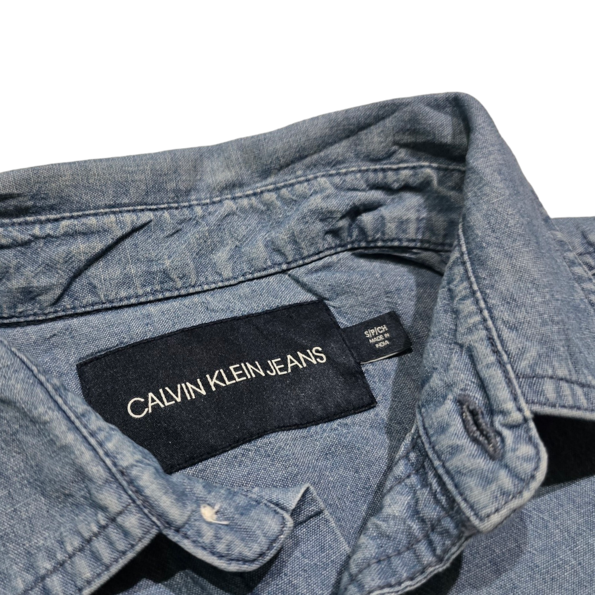 Camisa Manga Corta Calvin Klein Chico S Azul