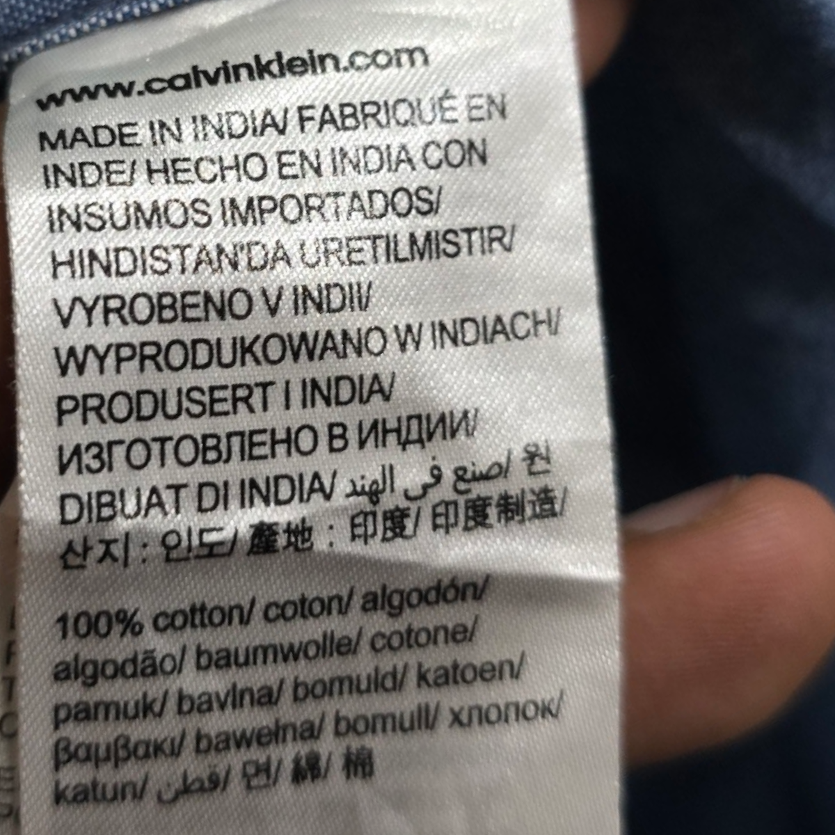 Camisa Manga Corta Calvin Klein Chico S Azul